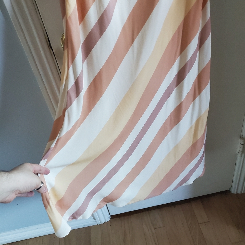 Petal & Pup Flavia Maxi Dress Brown Stripes Size S Brunch Cocktail Vacation - Picture 6 of 16